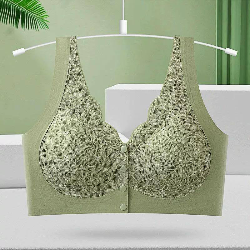 Lace Middle Bra With Front Open Button Bra (Free Size)