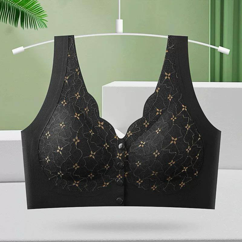 Lace Middle Bra With Front Open Button Bra (Free Size)
