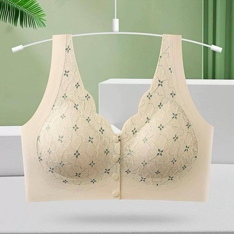 Lace Middle Bra With Front Open Button Bra (Free Size)