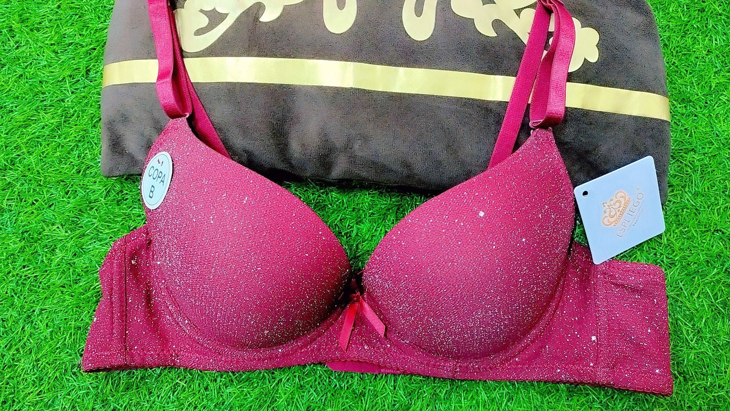 Fancy Panty Set With Foam Padded Bra