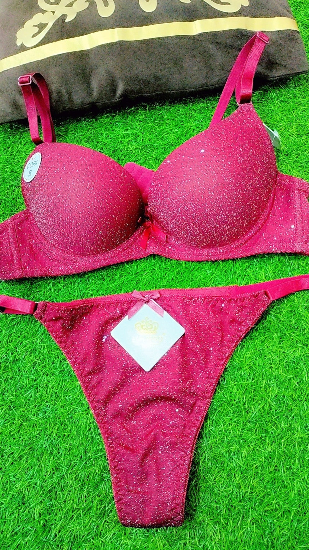 Fancy Panty Set With Foam Padded Bra