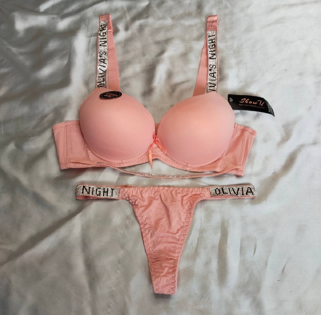 Matching Fancy Panty Set With Padded-Bra