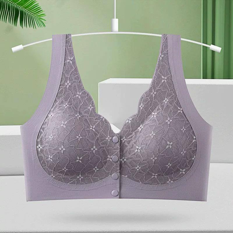 Lace Middle Bra With Front Open Button Bra (Free Size)