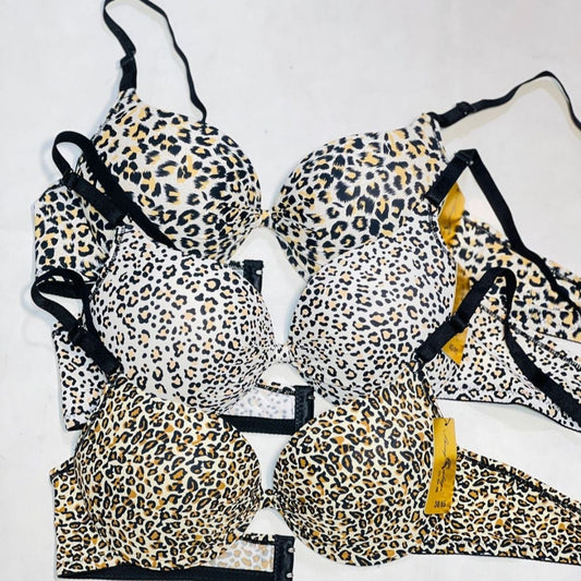 Dubble Sponge Push Up Bra Tiger Print Style